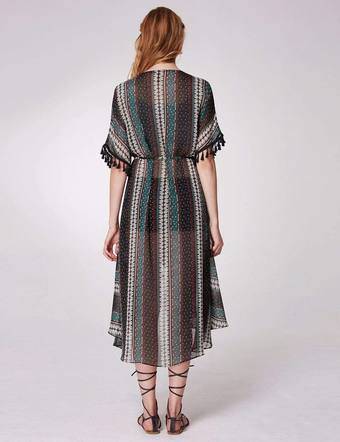 Alisa Pan Printed Bohemian Wrap Dress