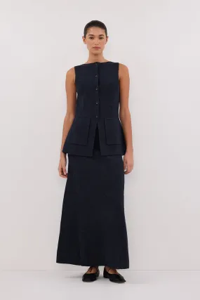 AVA INK LONGLINE KNIT MIDI SKIRT