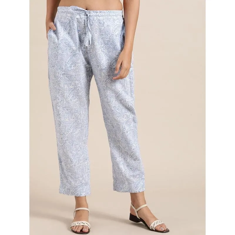 Blue Block Print Cotton Co-ord Set