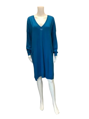 Eileen Fisher Women's Dress Blue Long Sleeve Size: M
