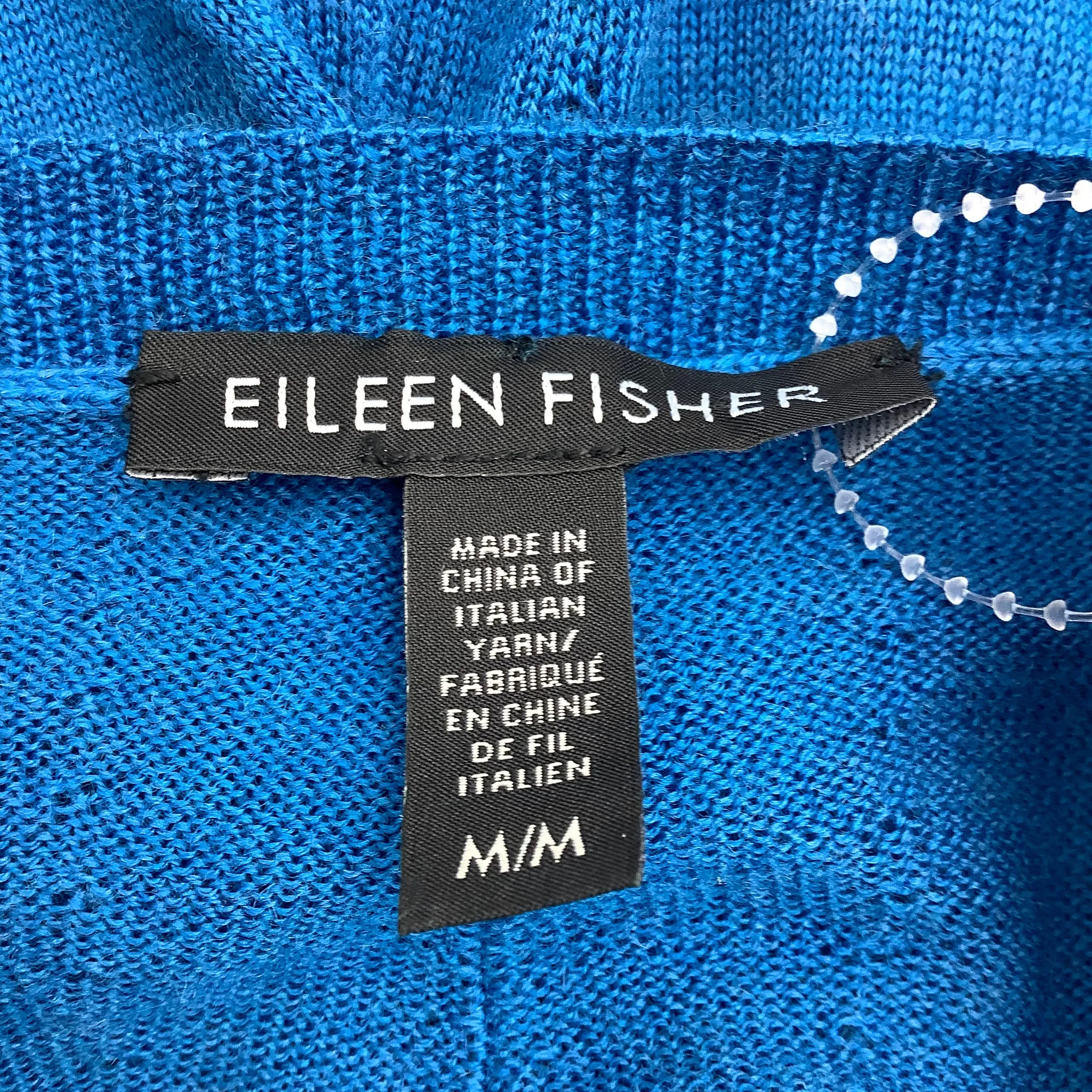 Eileen Fisher Women's Dress Blue Long Sleeve Size: M