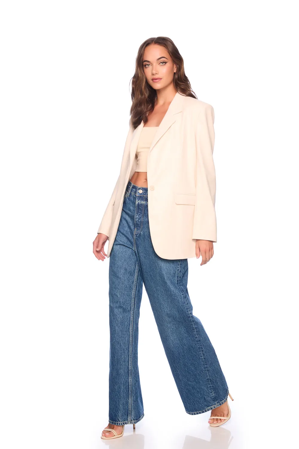 faux leather boyfriend jacket