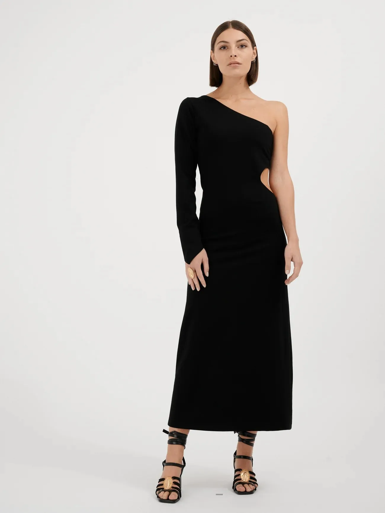 Fete Imperiale - Propriano Asymmetric Dress: Black