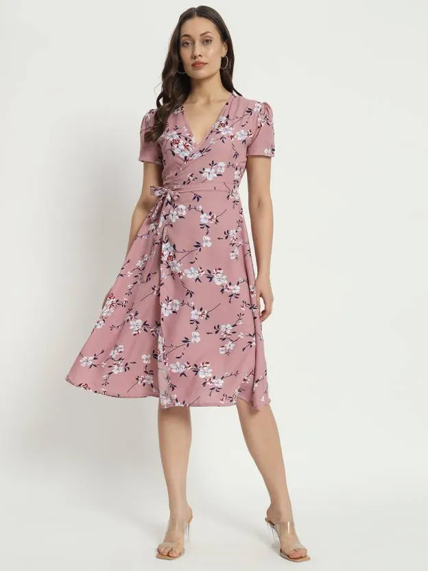 Floral Elegance Wrap Dress