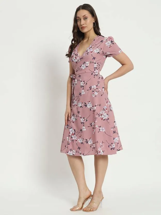 Floral Elegance Wrap Dress