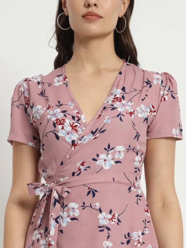 Floral Elegance Wrap Dress