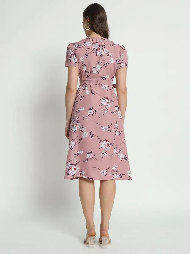 Floral Elegance Wrap Dress