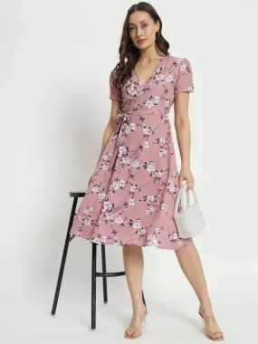 Floral Elegance Wrap Dress