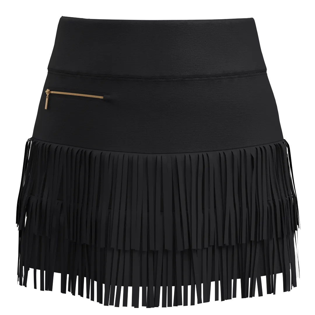 Fringe Skort 18 inch - Black