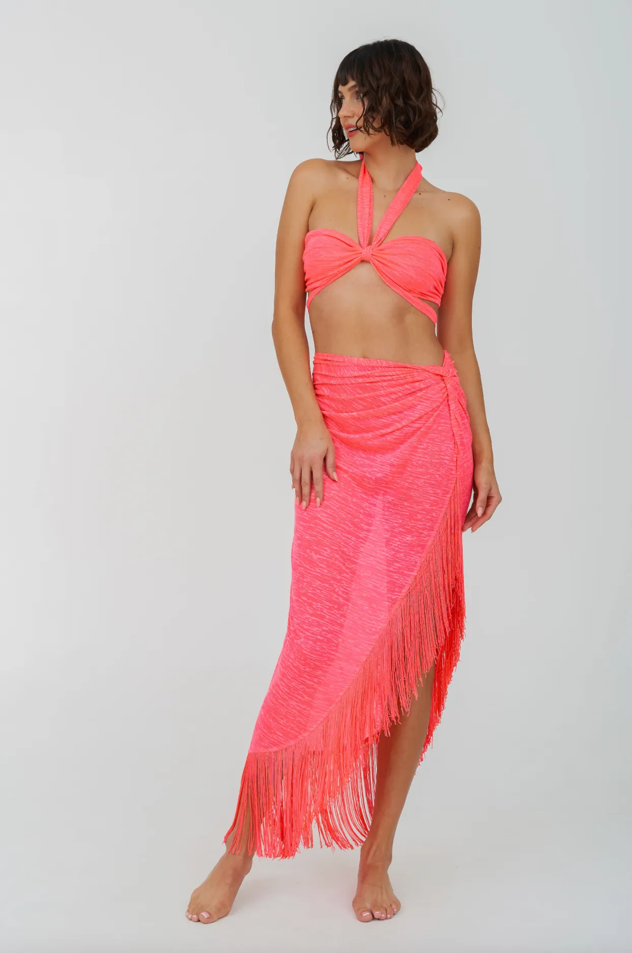 Fringed Sarong Skirt