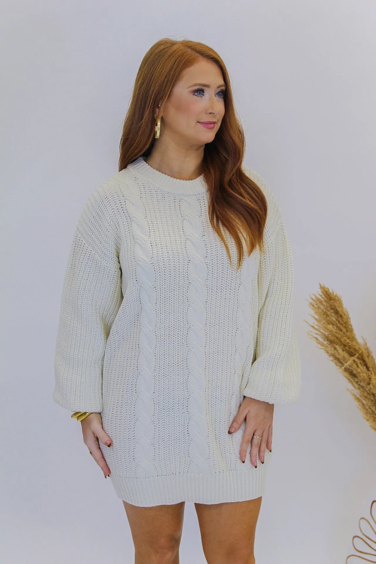 Only You Sweaters Dress- Cream