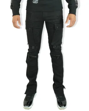 Preme Denim Flare Jeans (BLACK)