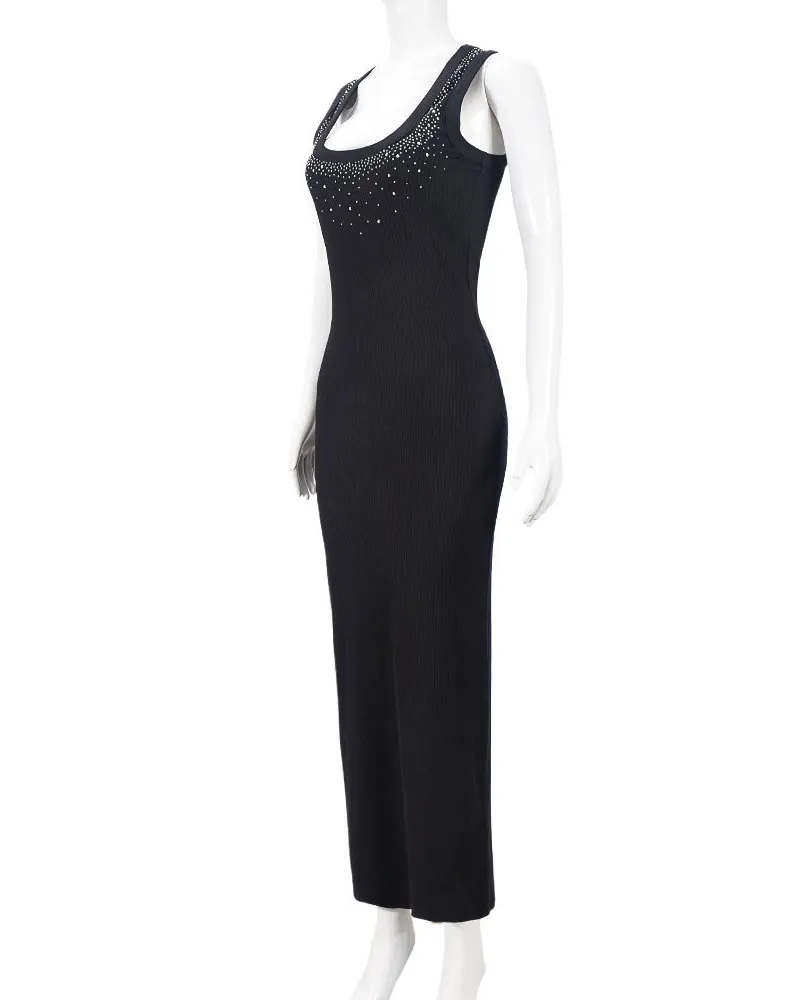 Slim Hip-Hugging Diamond Dress