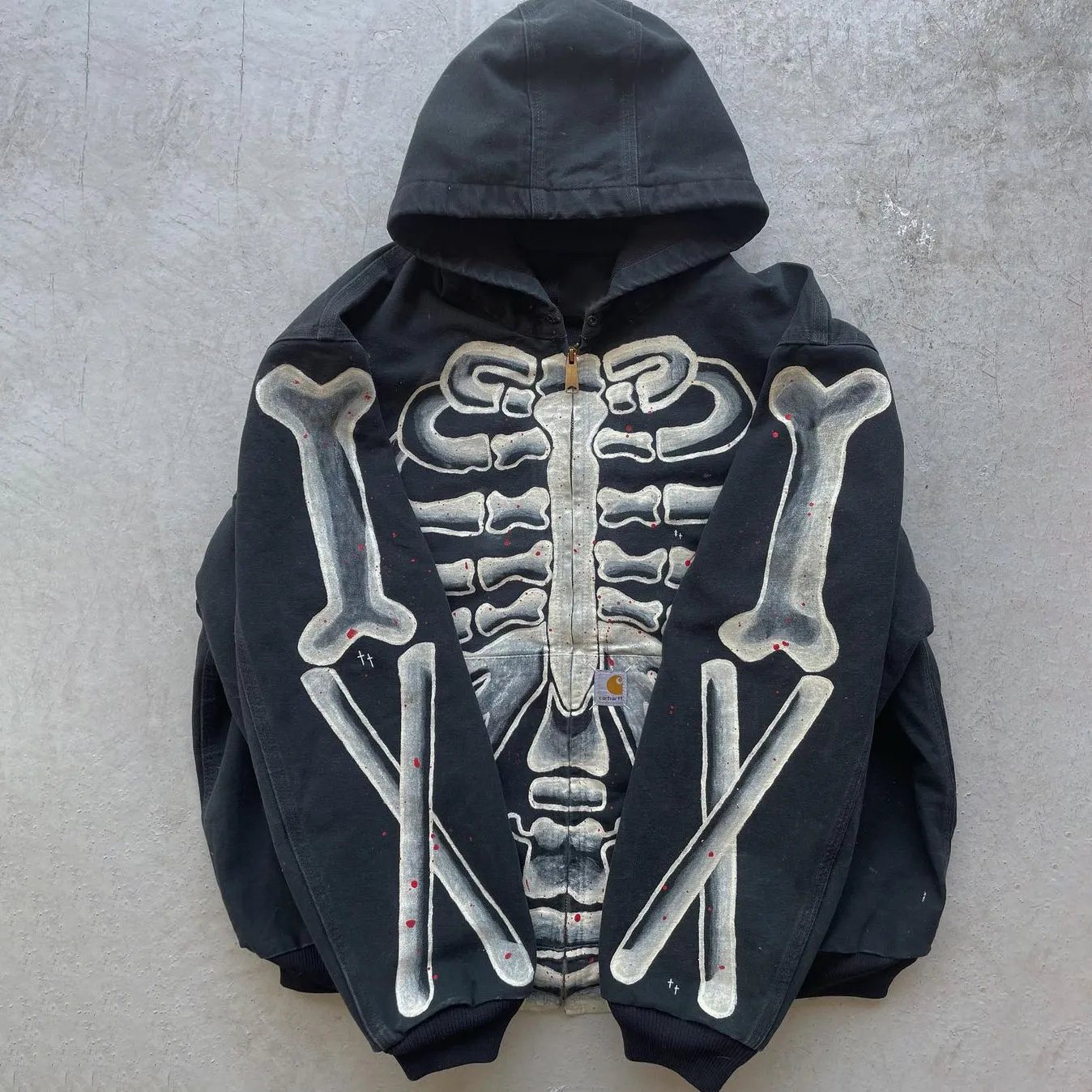Street Print Zip Hoodie Jacket
