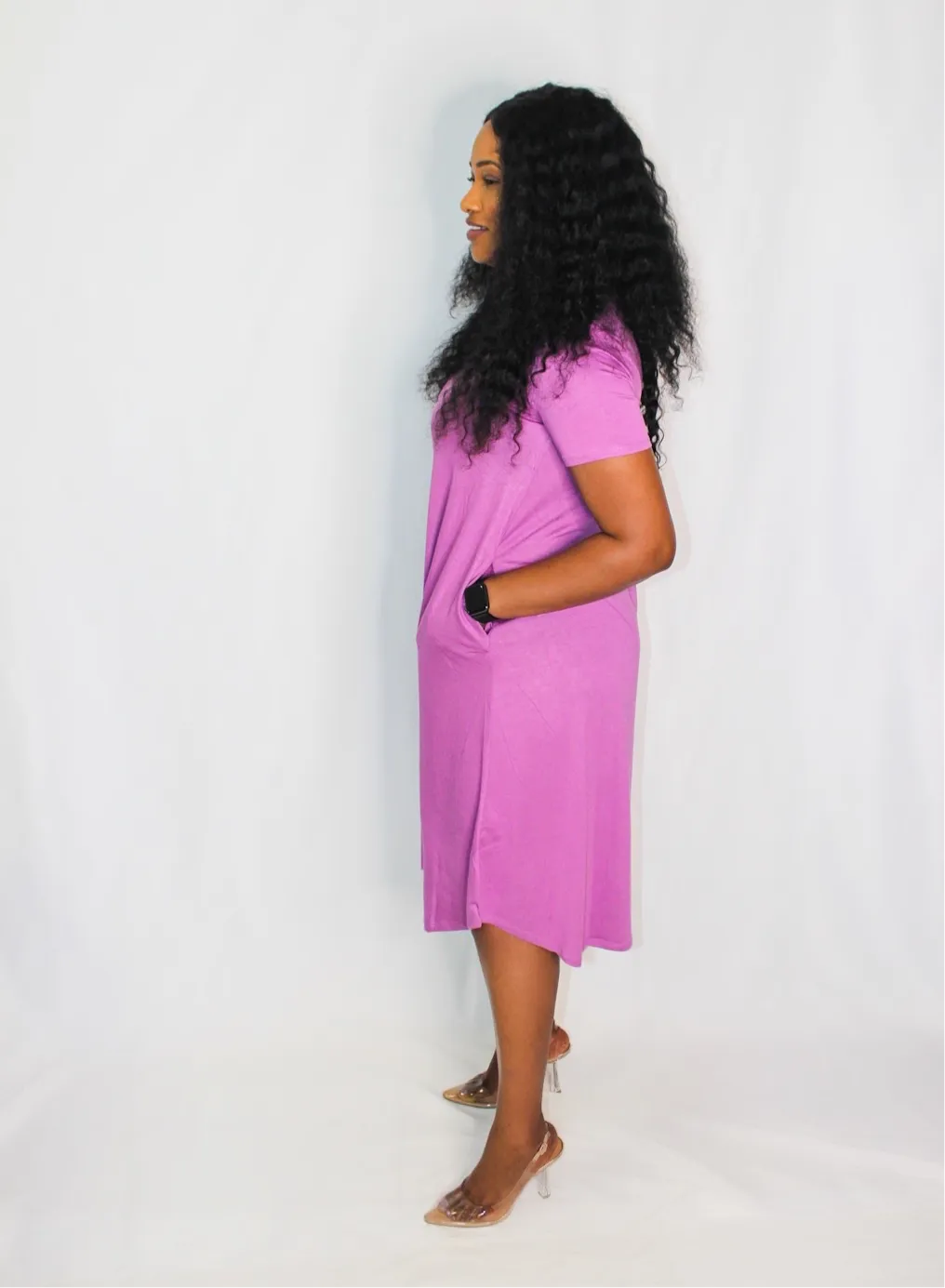 The Essential Dress-Dk Mauve