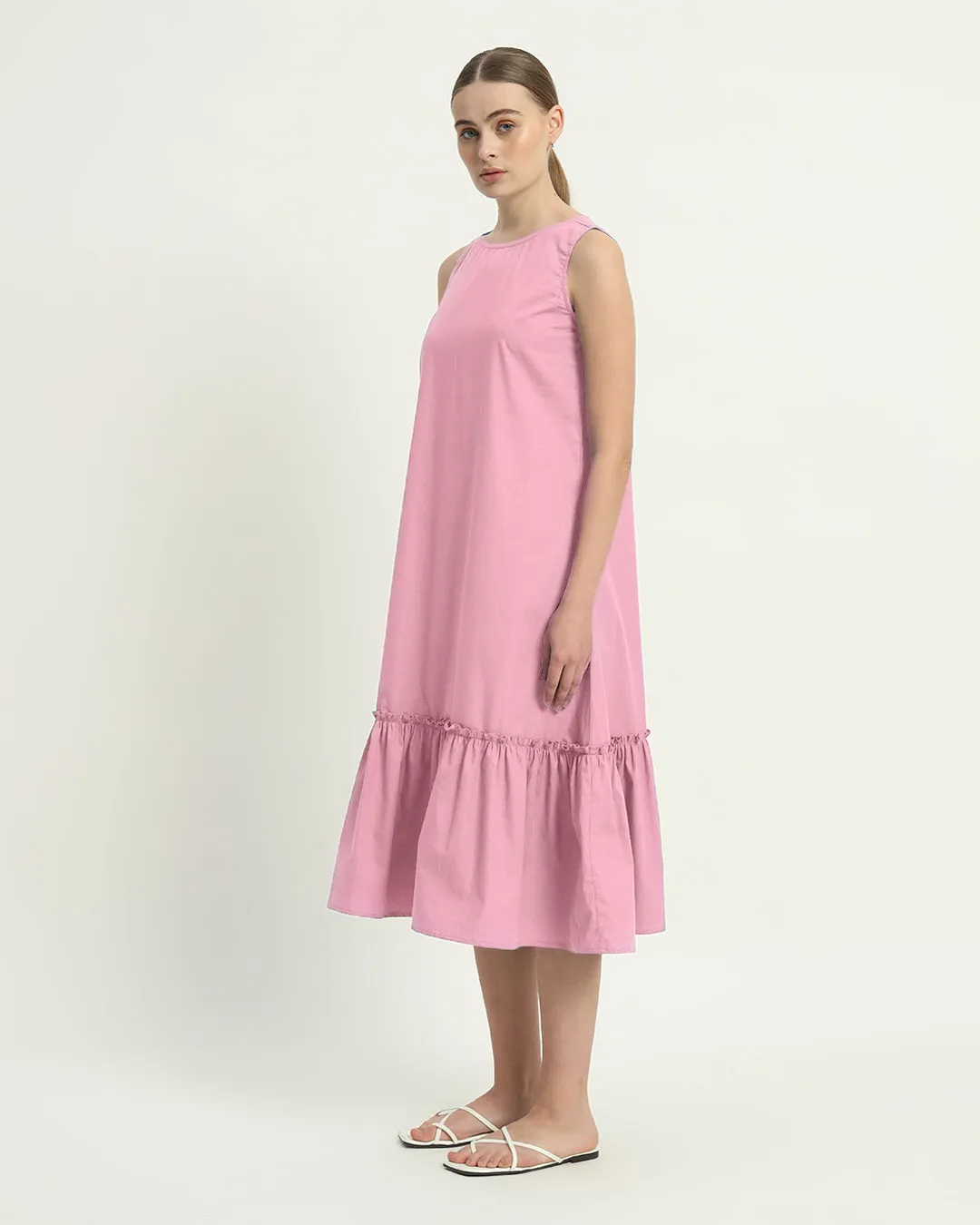The Millis Fondant Pink Cotton Dress