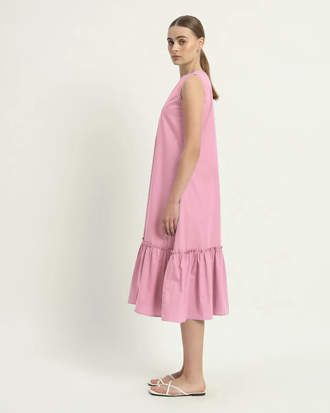The Millis Fondant Pink Cotton Dress