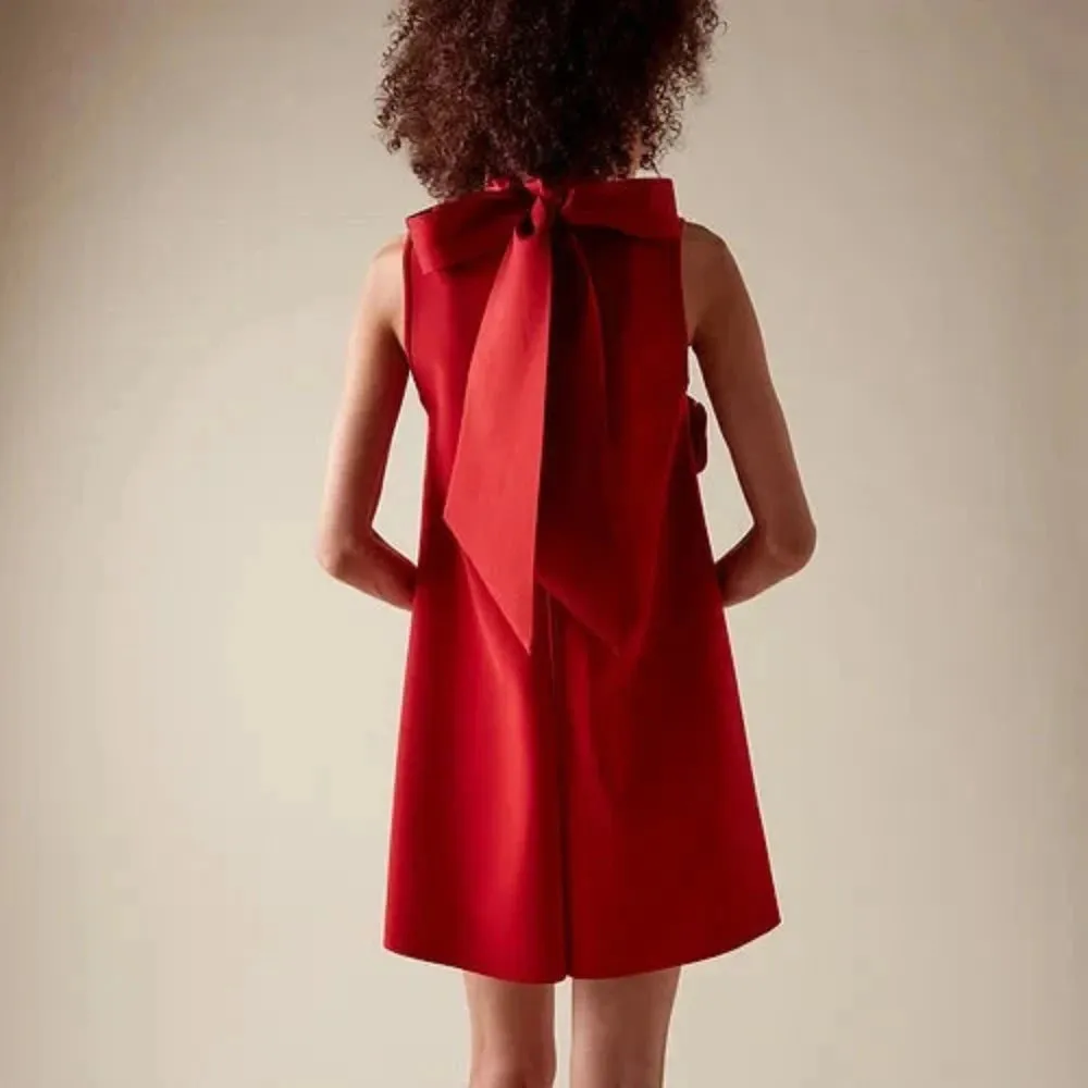 Trend4us Women's Chic 3D Rose Applique Mini Dress