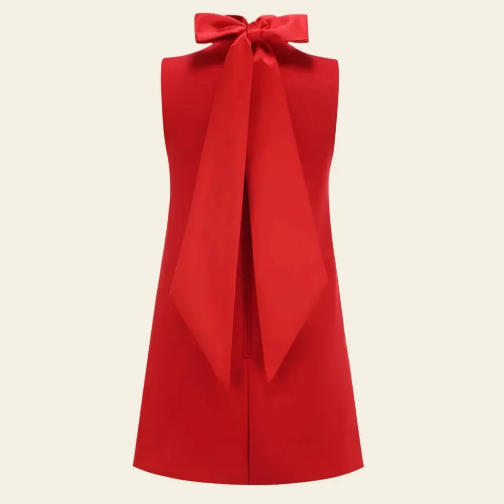 Trend4us Women's Chic 3D Rose Applique Mini Dress