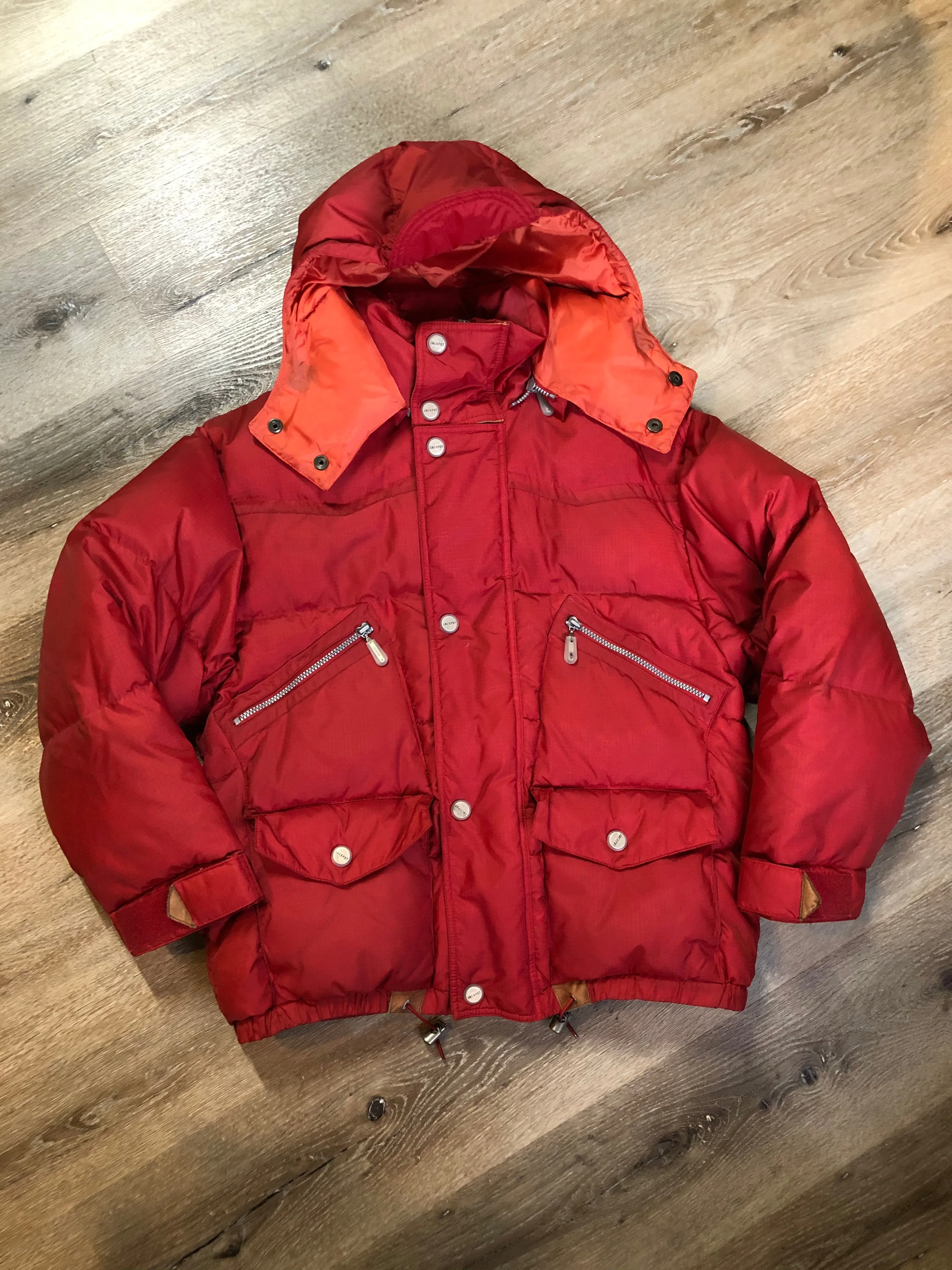 Vintage Jackpot by Carli Gry Red Down-FIlled Puffer Jacket