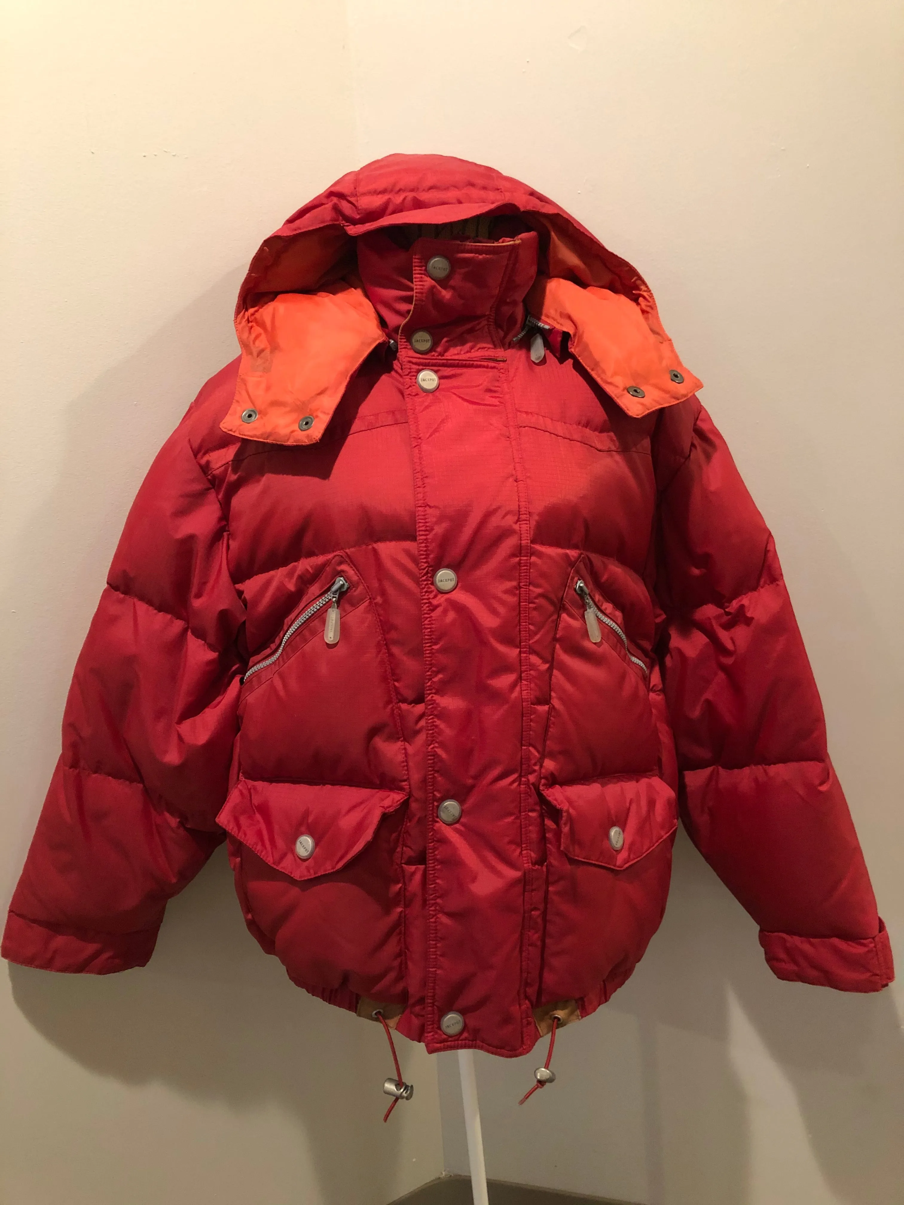 Vintage Jackpot by Carli Gry Red Down-FIlled Puffer Jacket