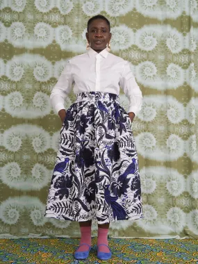 Yemi Full Gathered Midi Skirt