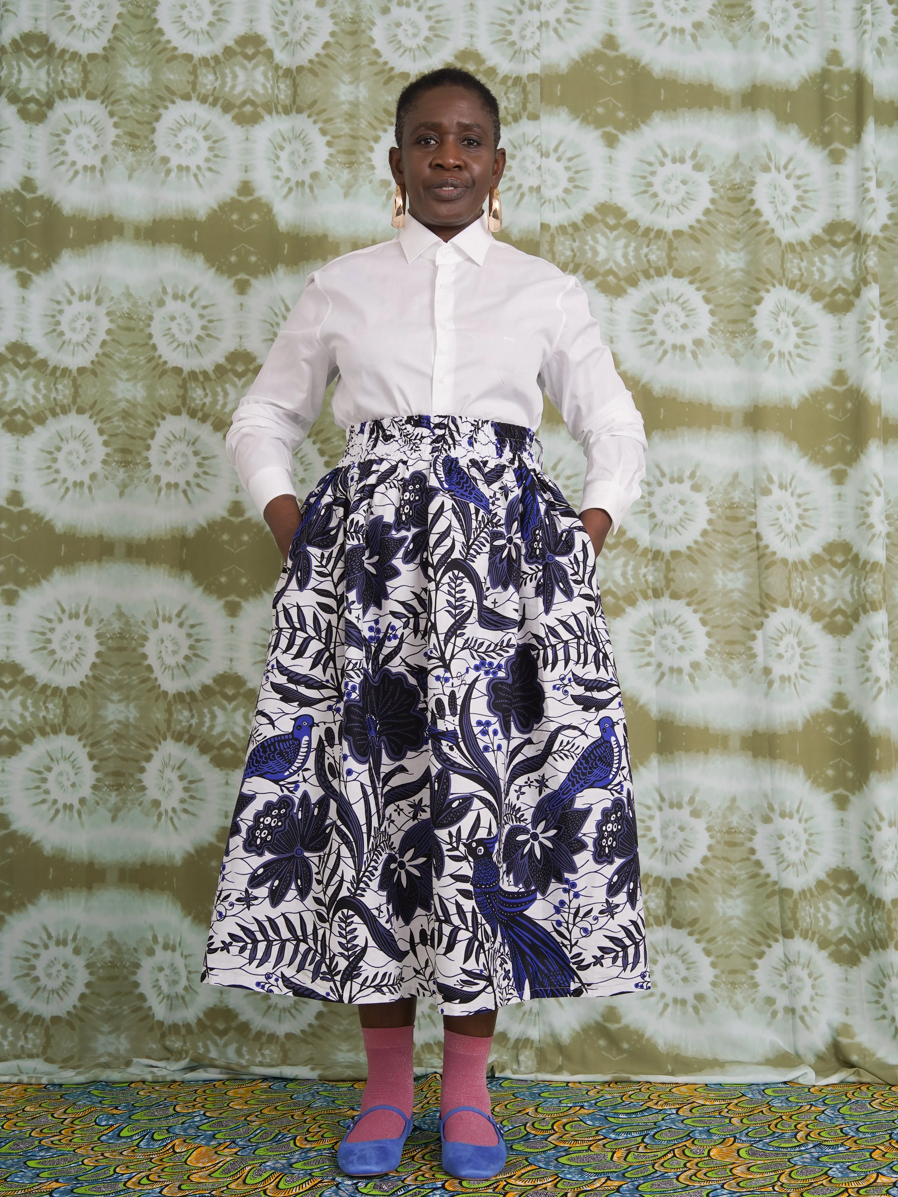 Yemi Full Gathered Midi Skirt